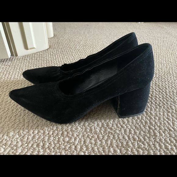 Senso black suede chunky pump size 38 - Picture 2 of 4